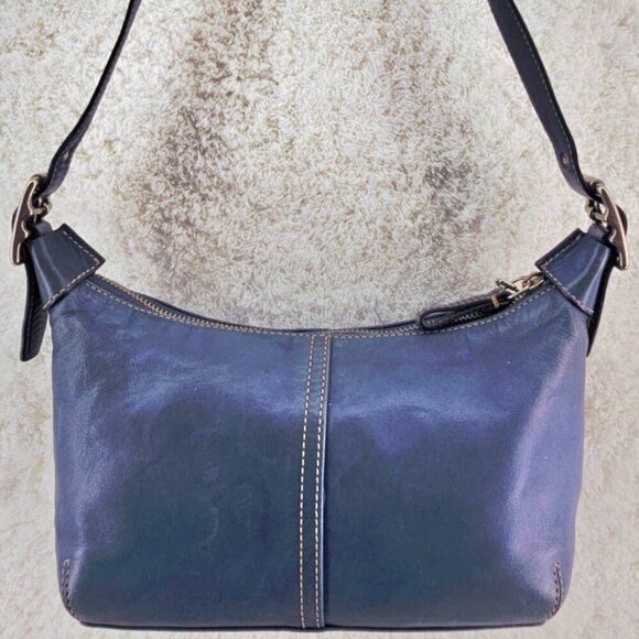COACH 9564 Blue Leather Legacy Demi Hobo Shoulder Bag Convertible Strap Vintage - Picture 5 of 16